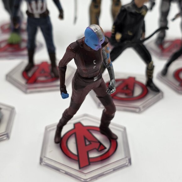 Marvel Endgame Cake Topper Disney Marvel Lot Of 9 Hulk, Thanos, Ironman, Captain - Picture 4 of 10